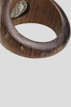 Load image into Gallery viewer, Brown Bijouterie Fantaisie Wood Ring by Hermès
