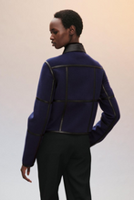 Load image into Gallery viewer, Blue Runway Tatersale Double-Sided Cashmere Jacket Size 40 / UK 12 by Hermès
