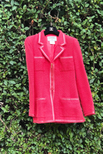 Load image into Gallery viewer, Crimson Runway Tweed Jacket Size FR 38 by Chanel
