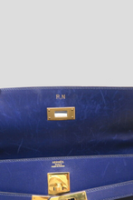 Load image into Gallery viewer, Bleu Royal GHW Kelly Sellier 32 Box Calf Leather Bag by Hermès
