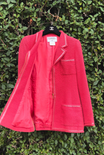 Load image into Gallery viewer, Crimson Runway Tweed Jacket Size FR 38 by Chanel
