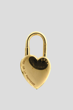 Load image into Gallery viewer, Gold Annee de la Fantaisie 2004 Heart Cadena Padlock Charm by Hermès
