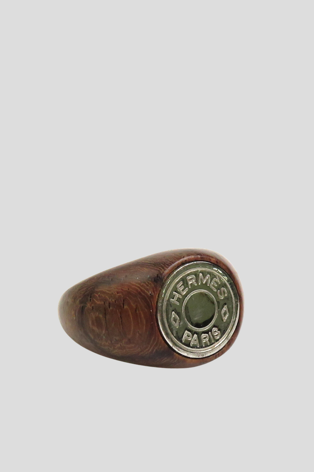 Brown Bijouterie Fantaisie Wood Ring by Hermès