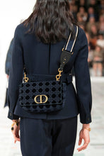 Load image into Gallery viewer, Dark Blue Denim Medium Dior Caro Suede Bag by Dior
