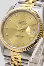 Load image into Gallery viewer, Datejust Champagne Diamond Dial 18K Yellow Gold and Stainless Steel Watch by Rolex
