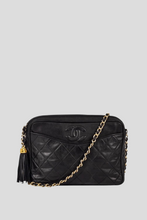 Load image into Gallery viewer, Black Lambskin Chain Camera Shoulder Bag by Chanel
