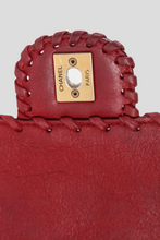 Load image into Gallery viewer, Dark Red GHW Lambskin Braided Edge Medium Single Flap Bag by Chanel
