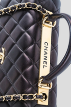 Load image into Gallery viewer, Black GHW Lambskin Large Trendy Top Handle Bag by Chanel
