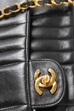 Load image into Gallery viewer, Black GHW Vertical Lambskin Medium Flap Bag by Chanel
