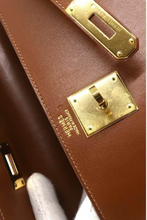 Load image into Gallery viewer, Fauve GHW Kelly Sellier 32 Box Calf Bag by Hermès
