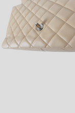 Load image into Gallery viewer, Beige SHW Caviar Jumbo Single Flap Bag by Chanel
