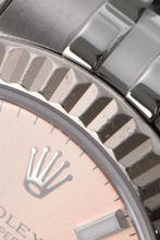 Load image into Gallery viewer, Datejust Pink Dial 18K White Gold and Stainless Steel Watch by Rolex
