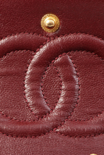 Load image into Gallery viewer, Bordeaux GHW Suede Small Classic Double Flap Bag by Chanel
