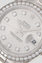 Load image into Gallery viewer, Datejust Silver Dial 18K White Gold, Diamonds and Stainless Steel Watch by Rolex
