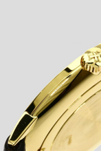 Load image into Gallery viewer, Black 18K Yellow Gold Patrimony Manual Winding Watch by Vacheron Constantin
