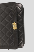 Load image into Gallery viewer, Black GHW Lambskin Boy Wallet On Chain by Chanel
