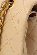 Load image into Gallery viewer, Beige GHW Lambskin Medium Classic Double Flap Bag by Chanel
