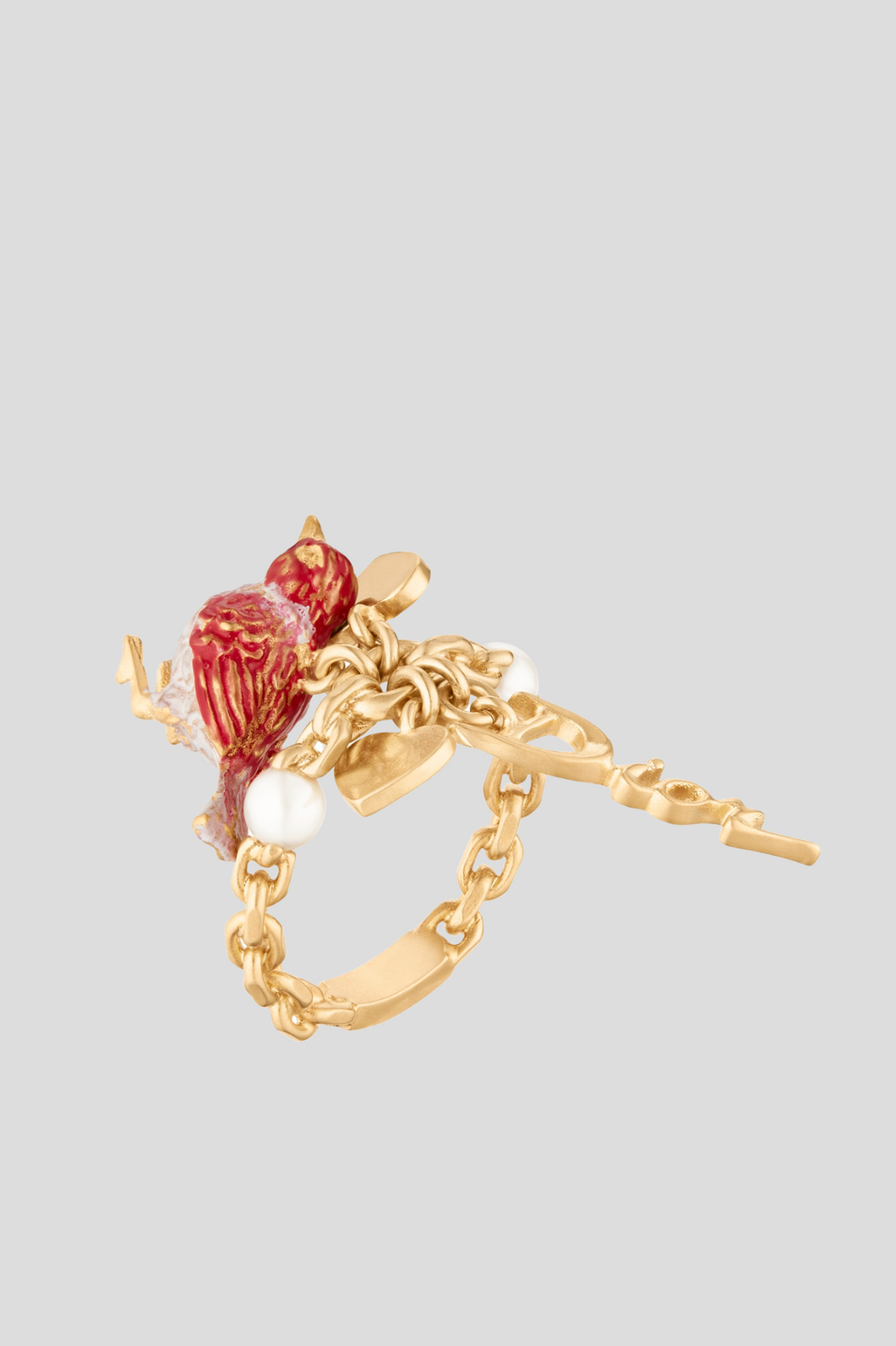 Gold D-Charms Pop Ring by Dior