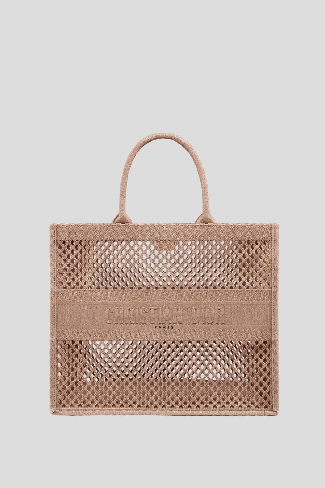 Blush Pink Mesh Embroidery Large Dior Book Tote by Dior