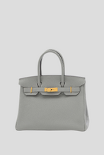 Load image into Gallery viewer, Gris Mouette GHW Birkin 30 Togo Leather Bag by Hermès
