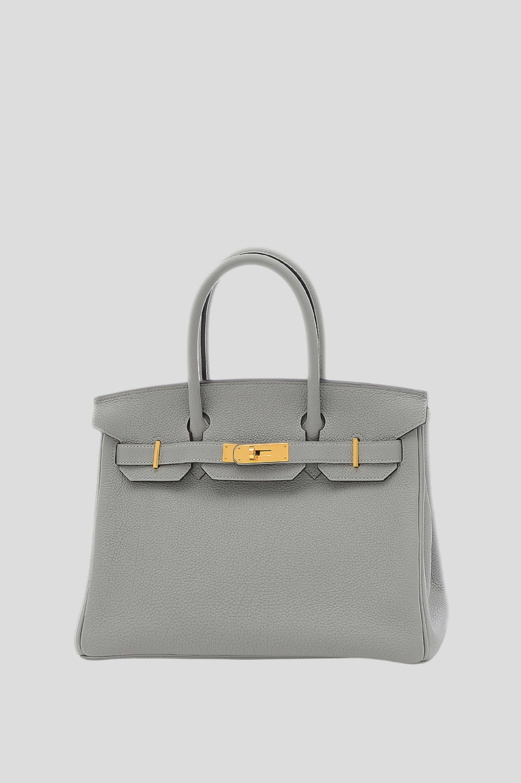 Gris Mouette GHW Birkin 30 Togo Leather Bag by Hermès