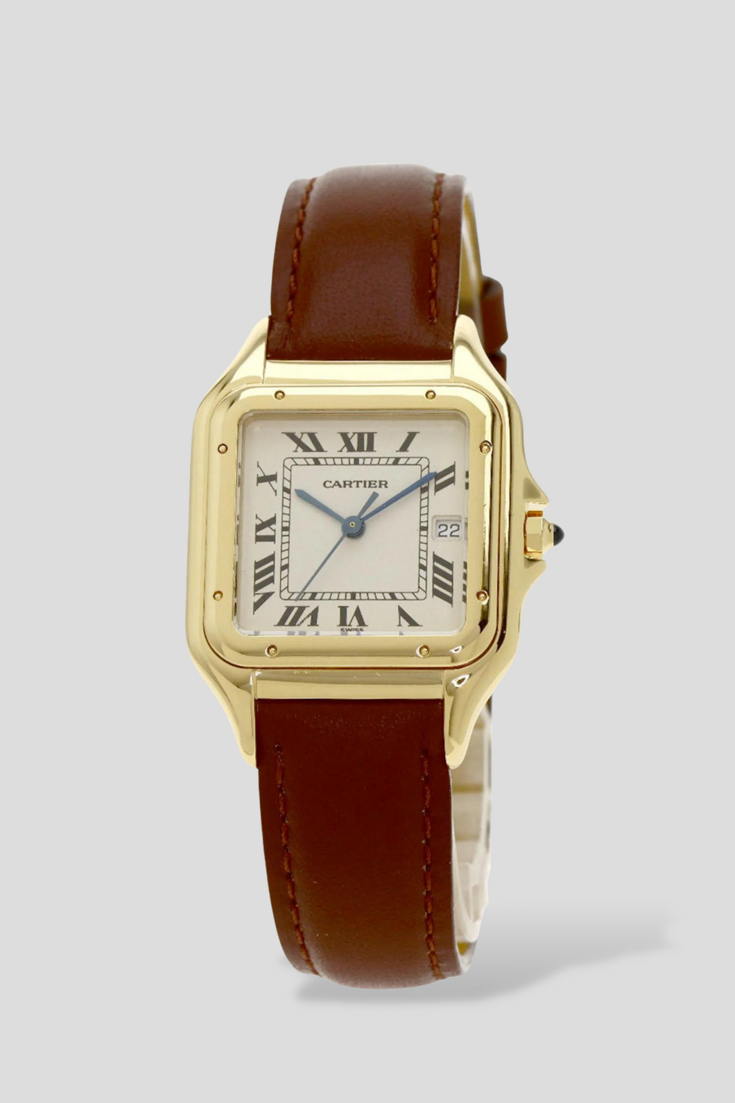 Brown Panthère De Cartier 18K Yellow Gold Medium Watch by Cartier