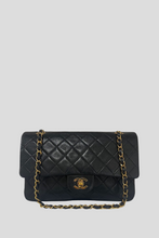 Load image into Gallery viewer, Black GHW Lambskin Medium Classic Double Flap Bag by Chanel
