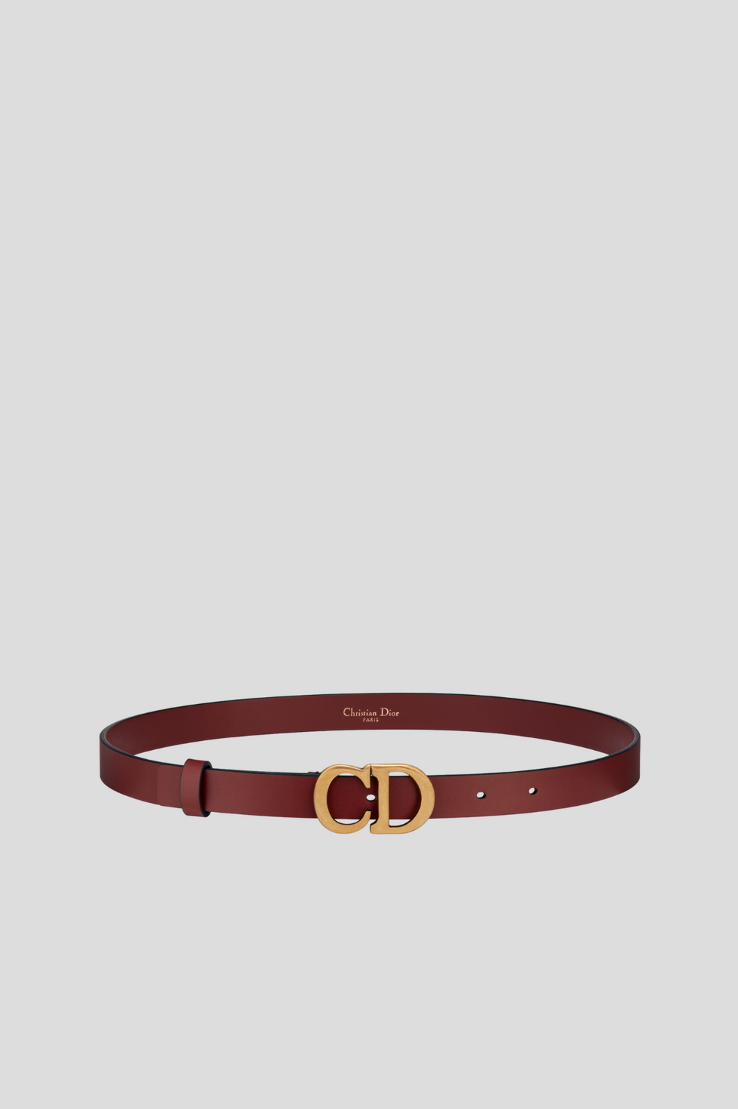 Brick Red Ultrasoft Calfskin Saddle 20mm Belt by Dior