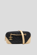 Load image into Gallery viewer, Black Camera Bag Chevron by Chanel
