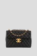 Load image into Gallery viewer, Black GHW Lambskin Jumbo Single Flap Bag by Chanel
