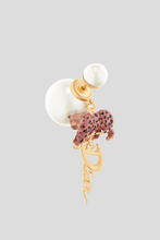 Load image into Gallery viewer, Gold Tribales Leopard Earring by Dior
