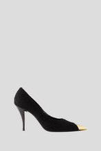 Load image into Gallery viewer, Black Vesper Tweed Pumps Size 37.5 / UK 4.5 by Saint Laurent
