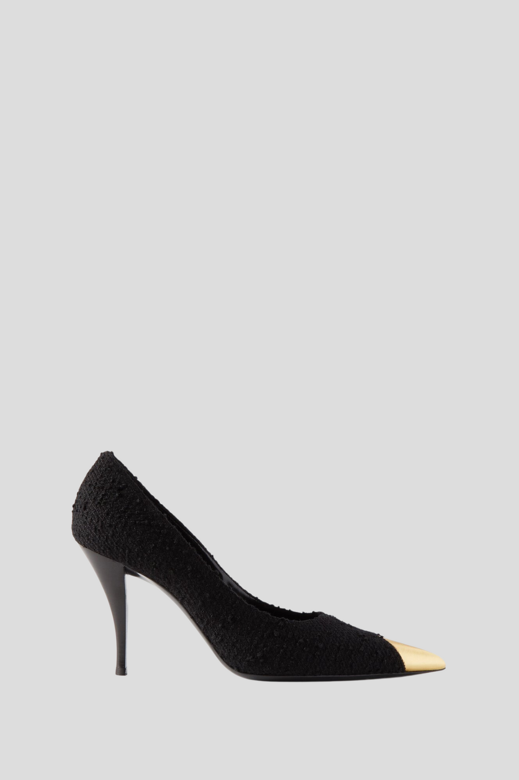 Black Vesper Tweed Pumps Size 37.5 / UK 4.5 by Saint Laurent