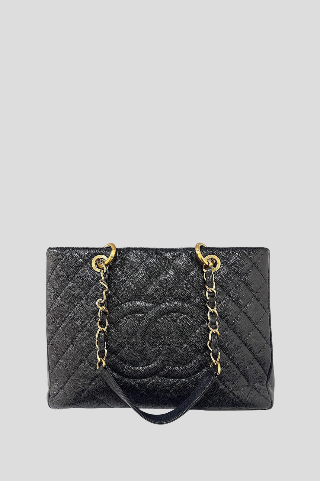 Black GHW Caviar GST Grand Shopping Tote by Chanel