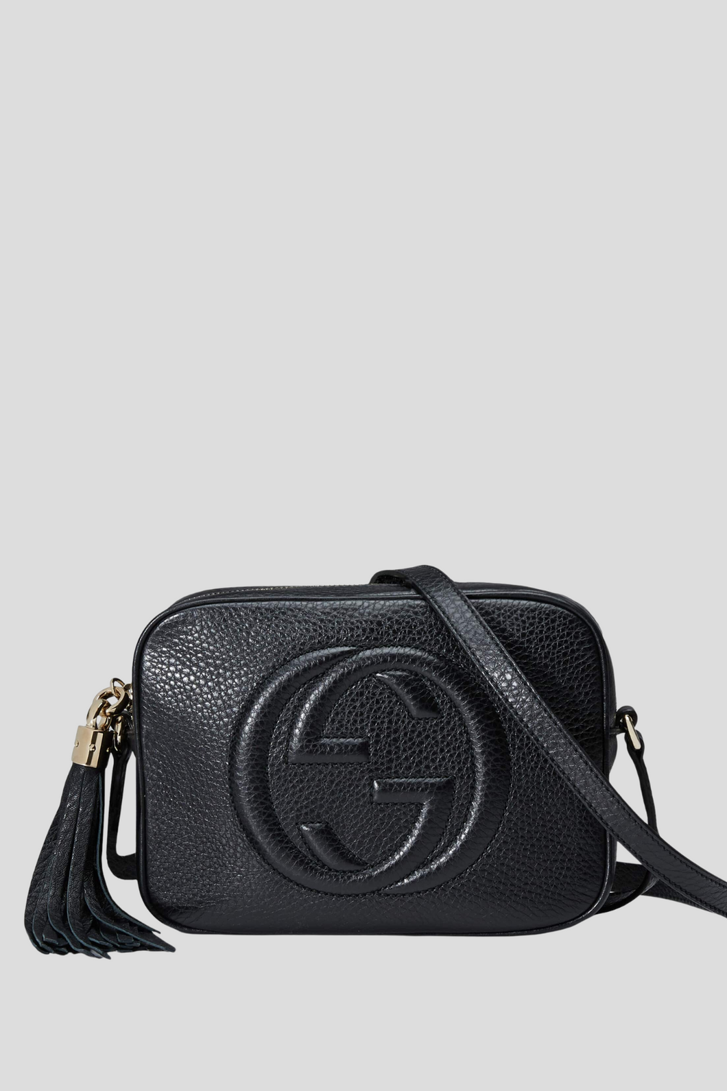 Black Interlocking GG Soho Disco Bag by Gucci