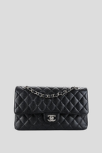 Load image into Gallery viewer, Black SHW Caviar Medium Classic Double Flap Bag by Chanel
