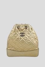 Load image into Gallery viewer, Gold GSHW Aged Calfskin Quilted Gabrielle Backpack by Chanel
