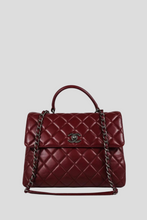 Load image into Gallery viewer, Bordeaux RHW Lambskin Large Trendy Top Handle Bag by Chanel
