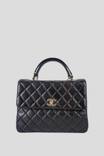 Load image into Gallery viewer, Black GHW Lambskin Large Trendy Top Handle Bag by Chanel
