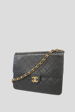 Load image into Gallery viewer, Black GHW Quilted Lambskin Matelasse Diana Single Flap Bag by Chanel
