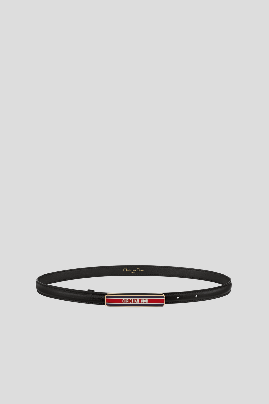 Black Smooth Calfskin Dior-ID 15mm Belt by Dior