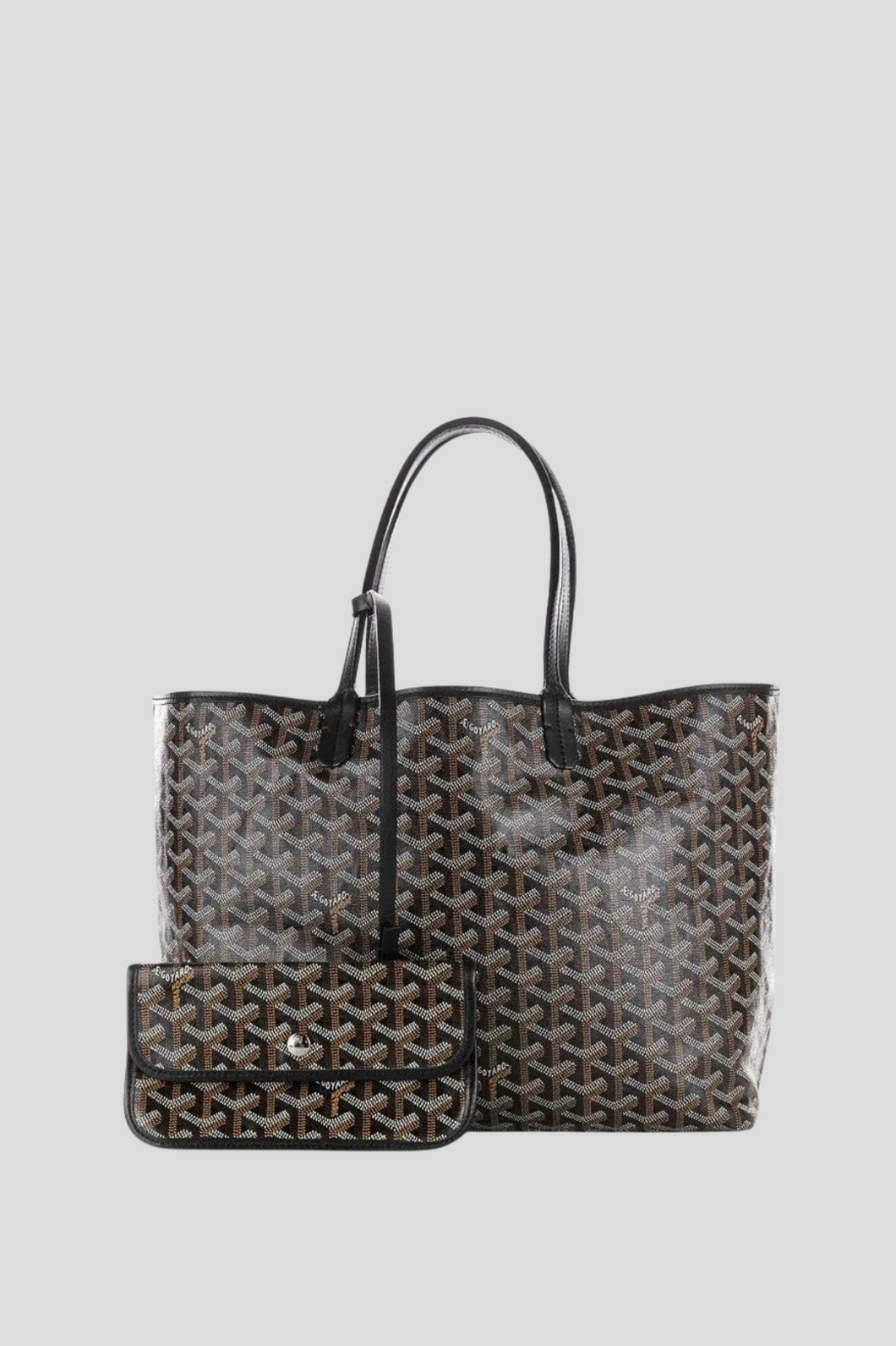 Black Goyardine Saint Louis PM Bag by Goyard