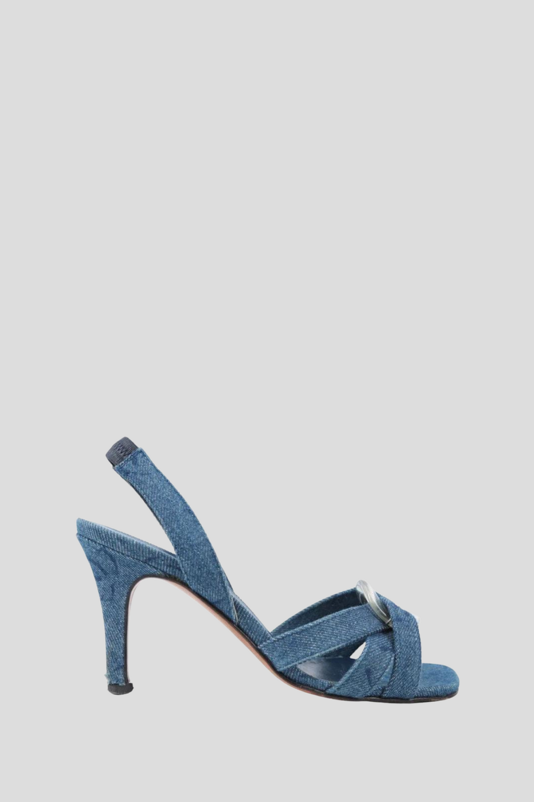 Blue Denim Slingback Sandal Size 35 / UK 2 by Chanel