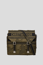 Load image into Gallery viewer, Green Camouflage Embroidery Diorcamp Bag by Dior
