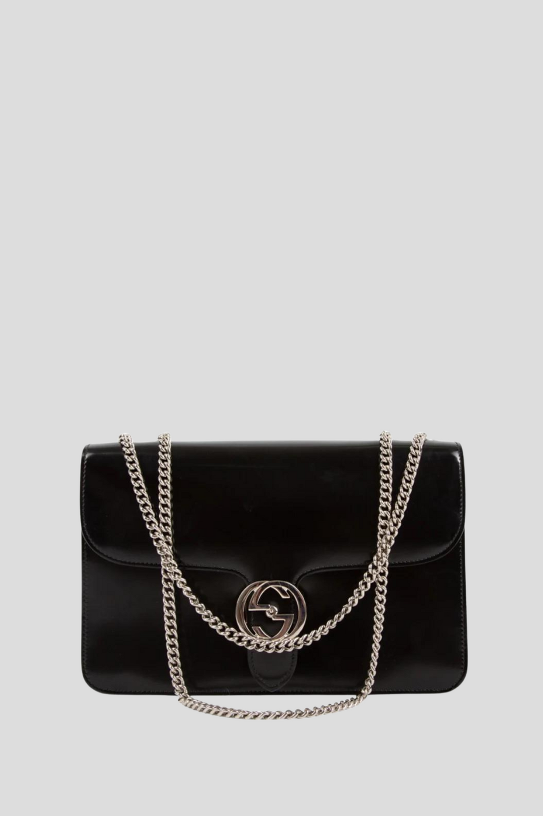 Black Interlocking GG Crossbody Bag by Gucci