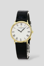 Load image into Gallery viewer, Black 18K Yellow Gold Patrimony Manual Winding Watch by Vacheron Constantin
