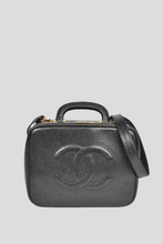 Load image into Gallery viewer, Black GHW Caviar CC Top Handle Vanity Case by Chanel
