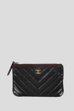 Load image into Gallery viewer, Black GHW Lambskin Mini O Case by Chanel
