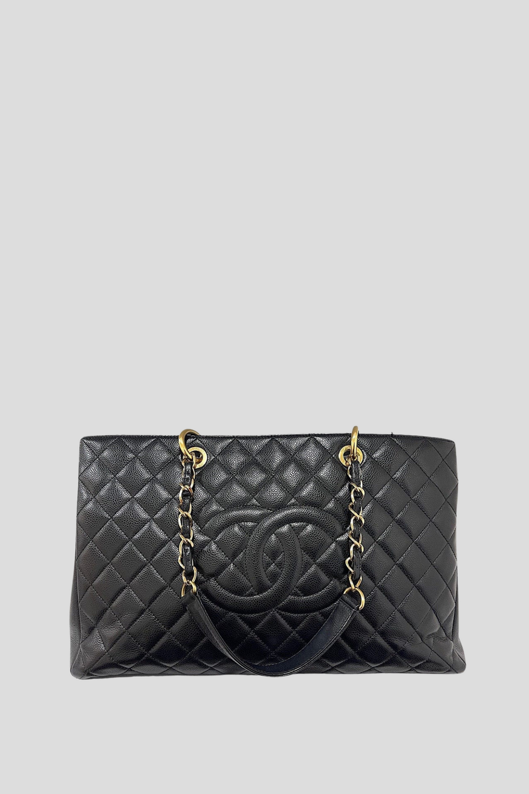 Black GHW Caviar XL GST Grand Shopping Tote by Chanel