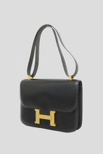 Load image into Gallery viewer, Black GHW Constance 23 Box Calf Leather Bag by Hermès
